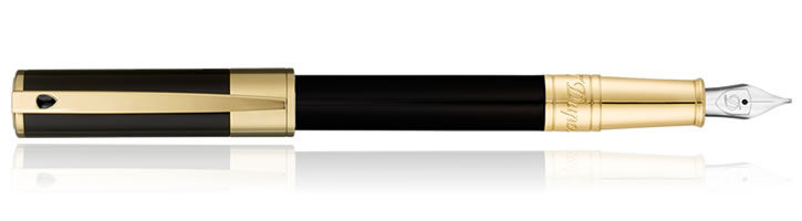Black Gold S.T. Dupont D-Initial Fountain Pens
