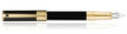S.T. Dupont D-Initial Fountain Pens in Black Gold