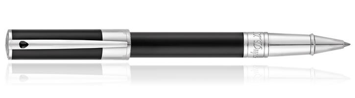 Black Chrome S.T. Dupont D-Initial Rollerball Pens