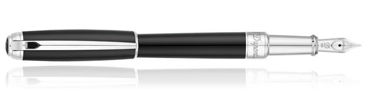 Black Palladium S.T. Dupont Line D Medium  Fountain Pens