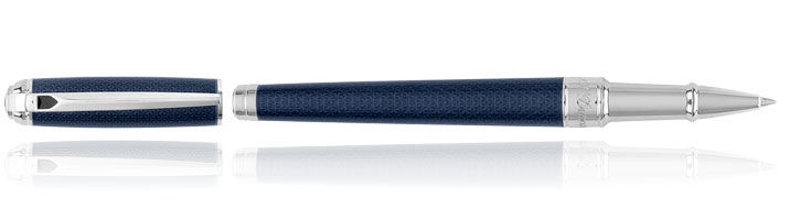 Guilloche Blue Pall S.T. Dupont Line D Medium  Rollerball Pens