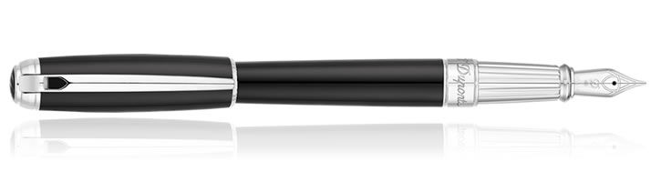Black Palladium S.T. Dupont Line D Large Fountain Pens