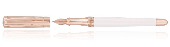 White/Rose Gold S.T. Dupont Liberte Fountain Pens