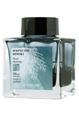 Hinoki (Blue-Gray) Dual Shading Sailor Manyo (50ml) Fountain Pen Ink