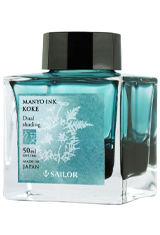 Koke (Aqua Blue) Dual Shading Sailor Manyo (50ml) Fountain Pen Ink