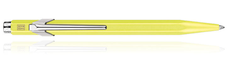 Pastel Neon Yellow Caran dAche 849 Limited Edition Ballpoint Pens