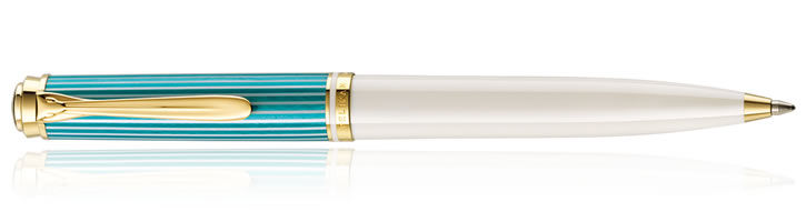 Turquoise-White Pelikan K600 Turquoise White Ballpoint Pens