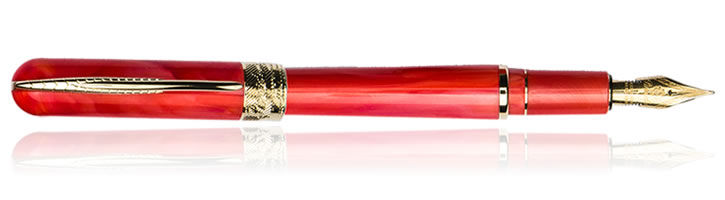 Devil Red Pineider Avatar UR Deluxe 14kt gold nib Fountain Pens