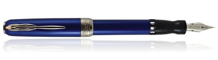 Lightning Blue Pineider Full Metal Jacket (Gold Nib) Fountain Pens