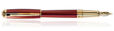 S.T. Dupont Diamond Guilloche Fountain Pens in Ruby