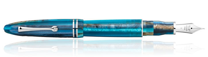 Blue Hawaii / Rhodium / SS Nib Leonardo Officina Italiana Furore Grande 2020 Fountain Pens