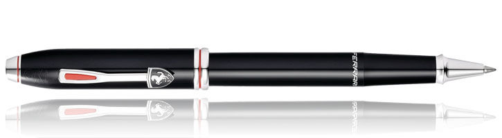 Glossy Black Lacquer Cross Townsend Scuderia Ferrari Rollerball Pens