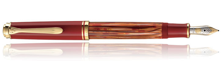 Pelikan Special Edition Souveran 600 Tortoiseshell-Red Fountain Pens