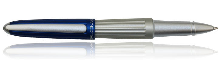 Diplomat Aero Blue-Silver Rollerball Pens
