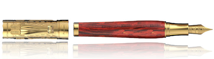 Red Montegrappa Ten Commandments Limited Edition Fountain Pens