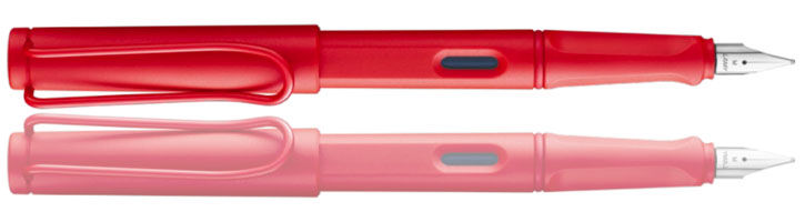 Strawberry Lamy Special Edition Safari Fountain Pens