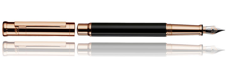 Black / Rose Gold Otto Hutt Design 04 Fountain Pens