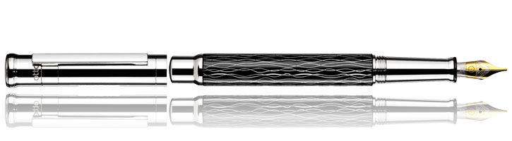 Wave Black / Platinum Otto Hutt Design 04 Fountain Pens