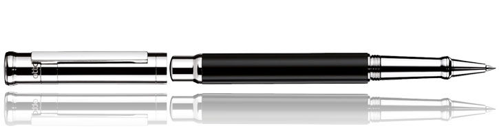 Black / Platinum Otto Hutt Design 04 Rollerball Pens