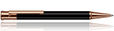 Otto Hutt Design 04 Ballpoint Pens in Black / Rose Gold