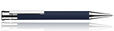 Otto Hutt Design 04 Ballpoint Pens in Blue Square / Platinum