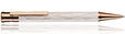 Otto Hutt Design 04 Ballpoint Pens in Wave White / Rose Gold
