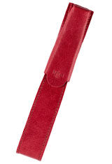 Red Otto Hutt Leather Single Pen Carrying Cases