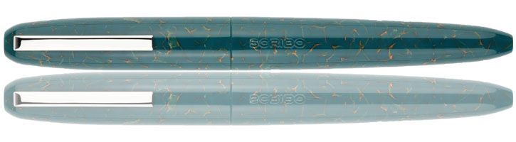 Impressione (Teal Green with Orange) Scribo Piuma Fountain Pens