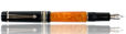 Maiora Mytho Fountain Pens in Origine (Black & Orange / Palladium)