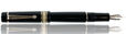 Maiora Mytho Fountain Pens in Oronero (Mirror Black, Orange Rings/Palladium)
