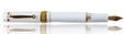 Maiora Mytho Grand K Fountain Pens in Dama (Solid White / Gold trim)