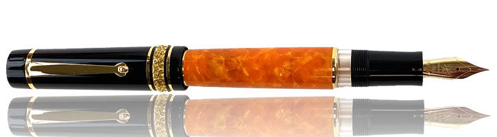 Origine (Black & Orange / Gold) Maiora Mytho Grand K Fountain Pens