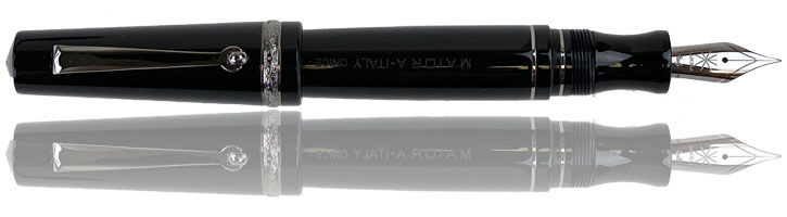 Onice (Mirror Black / Black Ruthenium) Maiora Aventus Fountain Pens