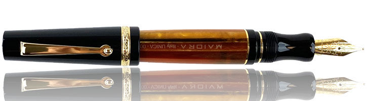 Unica (Black & Orange / Gold) Maiora Aventus Fountain Pens