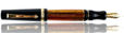 Maiora Aventus Fountain Pens in Unica (Black & Orange / Gold)