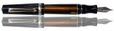 Maiora Aventus Fountain Pens in Unica (Black & Orange / Palladium)