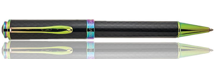 Carbon Fiber / Rainbow Trim Monteverde 20th Anniversary Innova Carbon Fiber Rainbow Ballpoint Pens