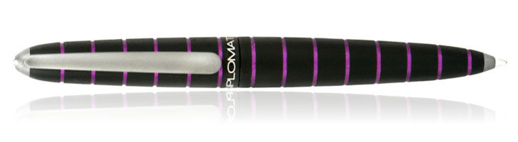 Black/Purple Diplomat Elox Rings Ballpoint Pens