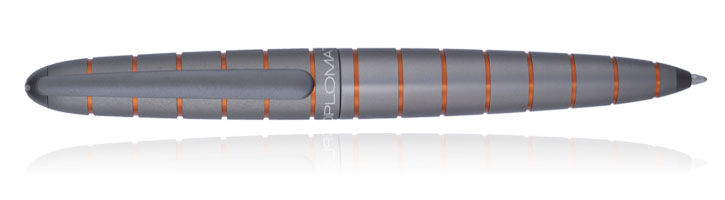 Grey/Orange Diplomat Elox Rings Ballpoint Pens