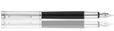 Waldmann Liberty Fountain Pens in Pinstripe / Black Lacquer