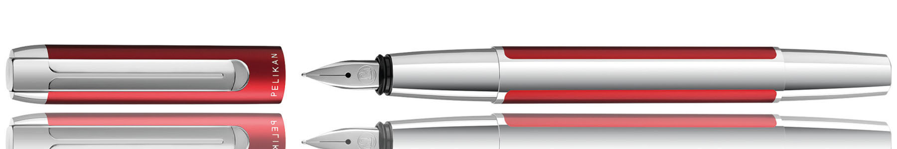Pelikan Füllhalter Pura P40 In Bordeaux – Mit Extrafeiner EF-Feder Aus Edelstahl, Aluminium-Gehäuse, Im Geschenketui
