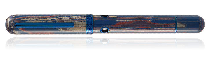 The Blue Ringed Nahvalur (Narwhal) Nautilus Ebonite Fountain Pens