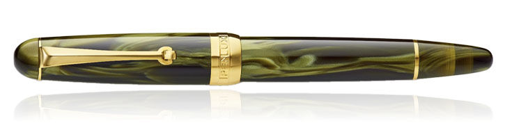 Moss / 18K Gold Nib Penlux Masterpiece Delgado Fountain Pens