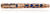 Conklin Endura Deco Crest Fountain Pens in Blue / Rose Gold