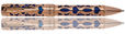 Conklin Endura Deco Crest Ballpoint Pens in Blue / Rose Gold