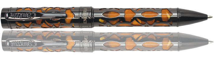 Orange / Gunmetal Conklin Endura Deco Crest Ballpoint Pens