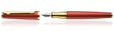 Otto Hutt Design 06 Fountain Pens in Ruby Red / Gold plated