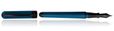 Pineider Avatar UR Matte Black Fountain Pens in Lapis Lazuli