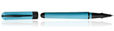 Pineider Avatar UR Matte Black Rollerball Pens in Ice Blue