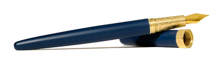 Blue Legacy / Gold plated nib Ferris Wheel Press Satin Series Brush Fountain Pens